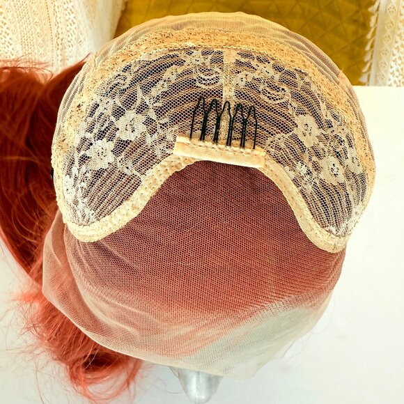 Copper Red Straight 29" Lace Front Free Part Synthetic Wig - Picture 9 of 12